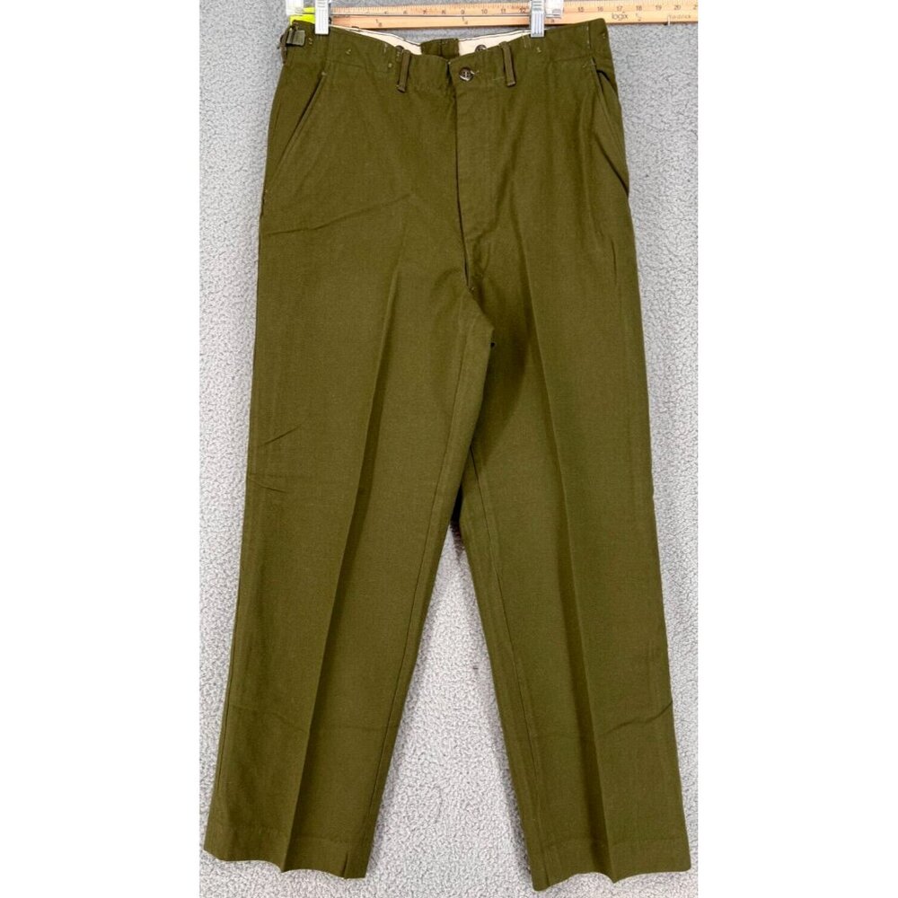 VINTAGE MENS FIELD WOOL M-1951 COMBAT TROUSERS KOREA MEDUIM LONG ARMY PANT